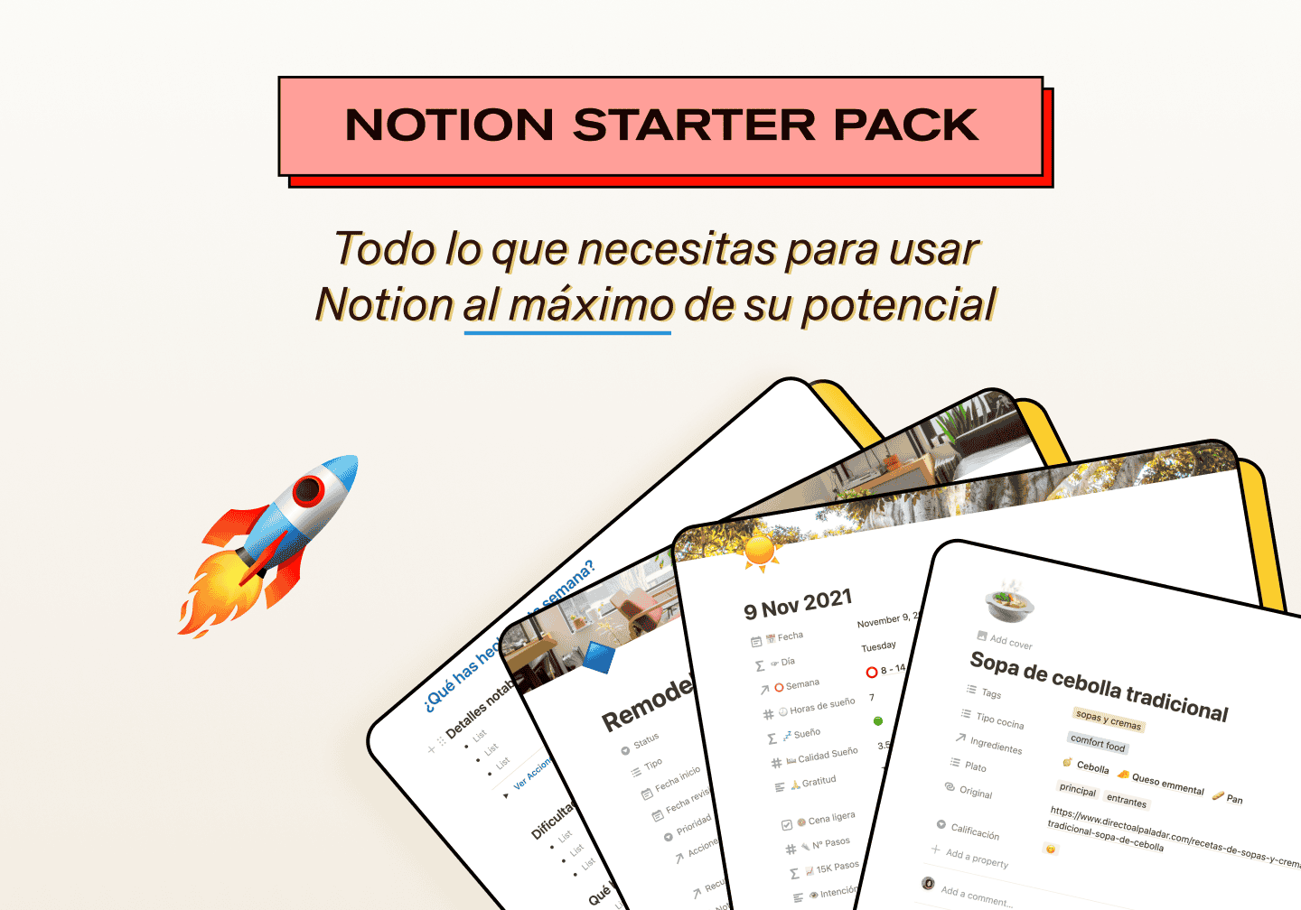 Vista previa de Notion Starter Pack