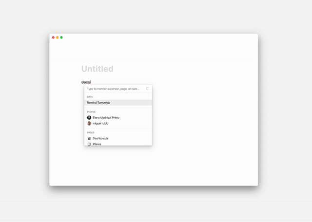 Recordatorios en Notion