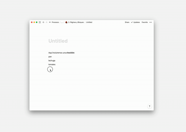 Convertir texto en checklist en Notion