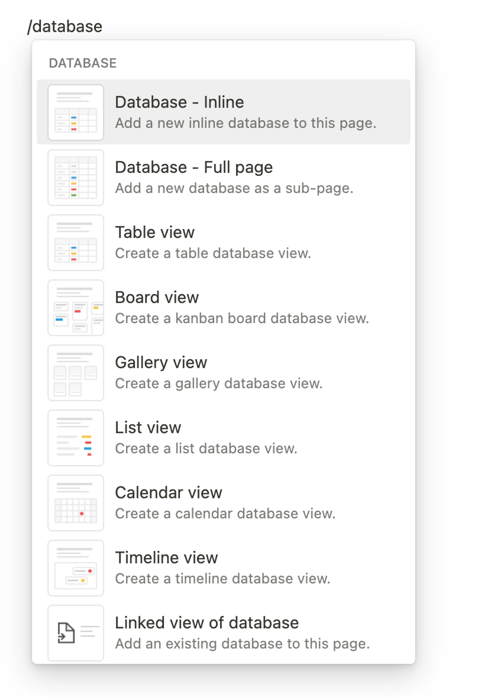 Crear base de datos en Notion - paso 2