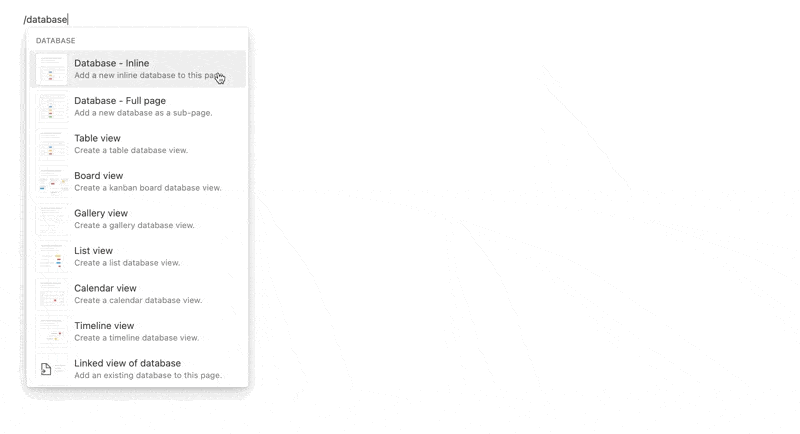 Enlazar bases de datos existentes en Notion
