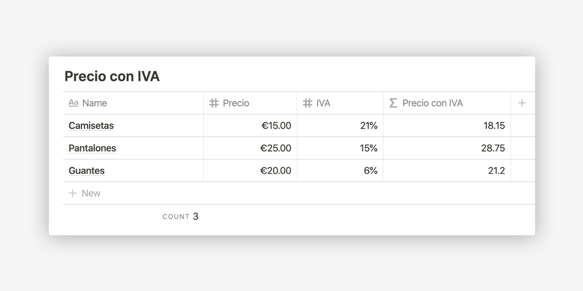 Anidar inputs, operadores y funciones en fórmulas de Notion