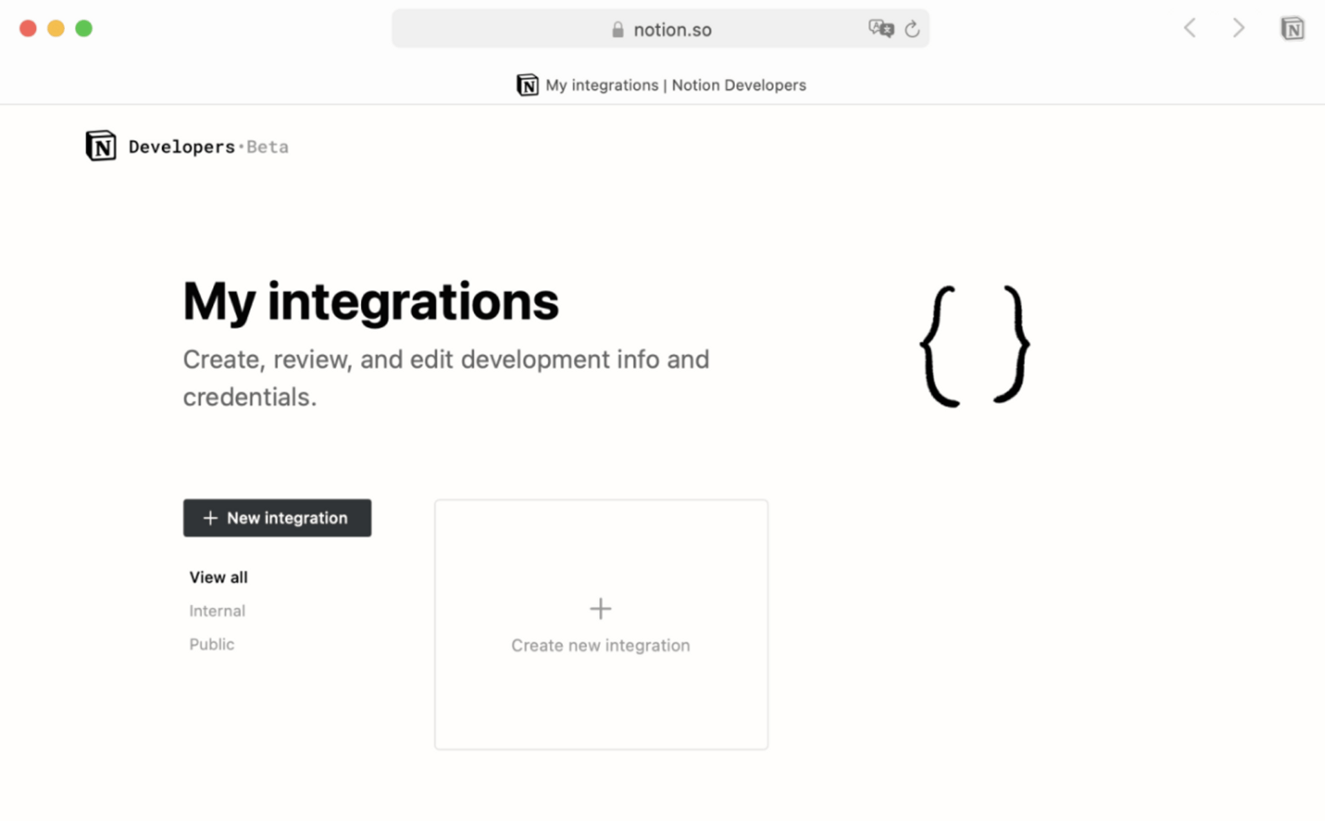 Crear una integración en Notion - paso 2