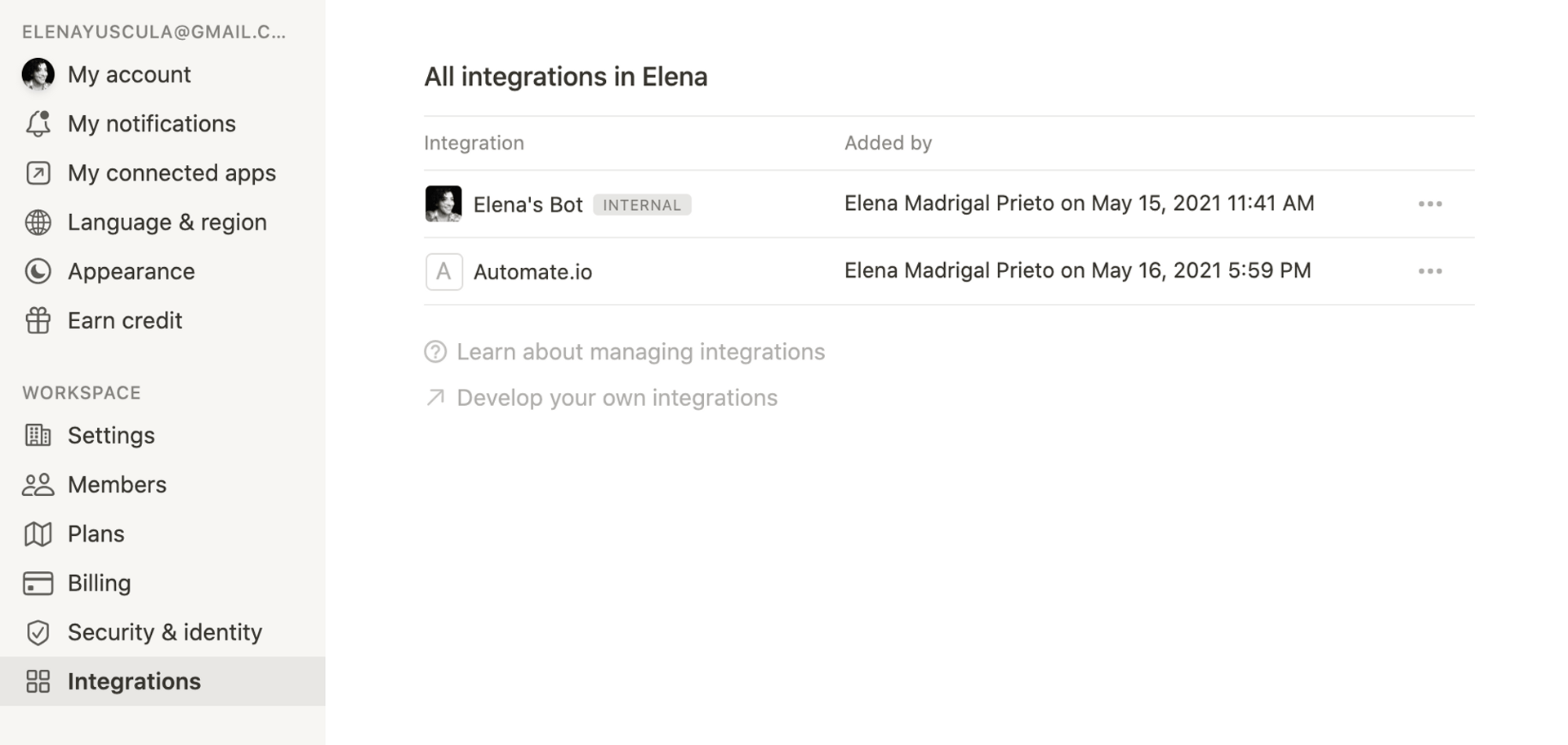 Instalación desde la plataforma externa